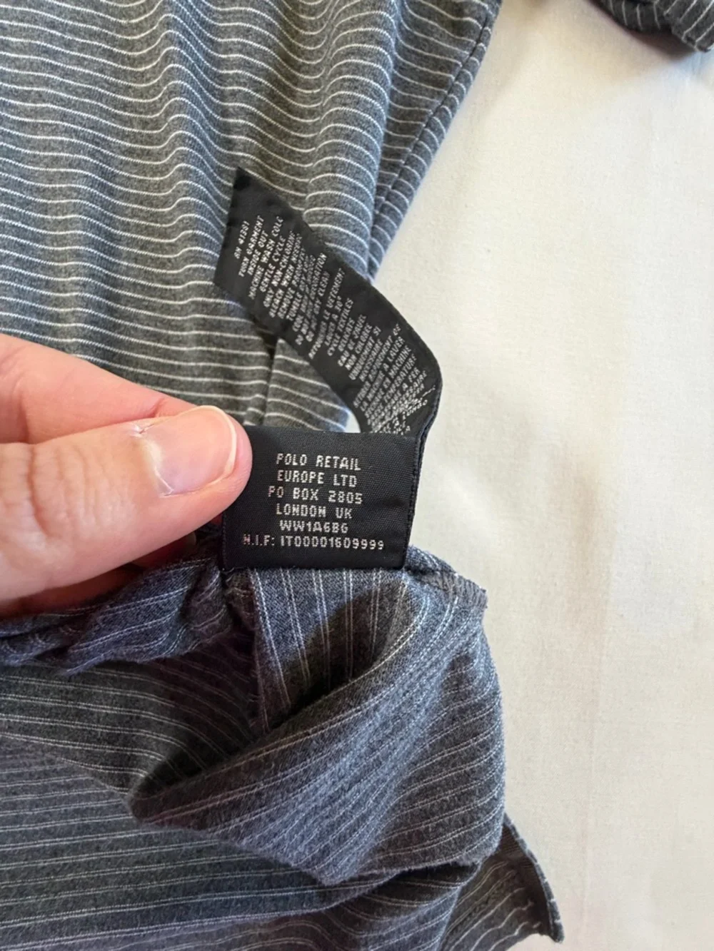 Polo Ralph Lauren RLX Gray Striped Golf‎ Polo Shirt Size Medium - Picture 8 of 8